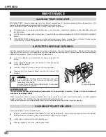 Preview for 40 page of Toshiba TLP X4100 Owner'S Manual