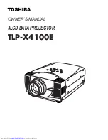 Предварительный просмотр 1 страницы Toshiba TLP-X4100E Owner'S Manual