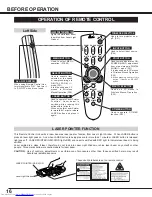 Предварительный просмотр 16 страницы Toshiba TLP-X4100E Owner'S Manual