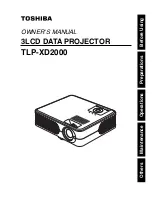 Toshiba TLP-XD2000 - XGA LCD Projector Owner'S Manual preview