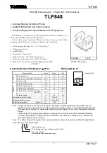 Предварительный просмотр 1 страницы Toshiba TLP848 Product Manual