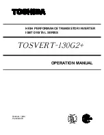 Toshiba TOSVERT-130G2+ Operation Manual preview