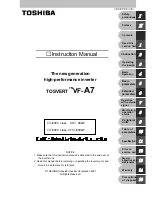 Preview for 1 page of Toshiba TOSVERT VF-A7 Instruction Manual