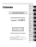 Toshiba TOSVERT VF-S11 Instruction Manual preview