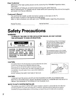 Предварительный просмотр 2 страницы Toshiba TP48C90 Owner'S Manual