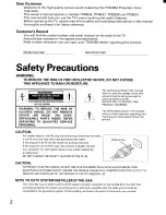 Предварительный просмотр 2 страницы Toshiba TP48E50 Owner'S Manual