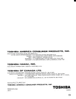 Предварительный просмотр 62 страницы Toshiba TP48E60 Owner'S Manual