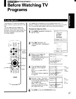 Предварительный просмотр 21 страницы Toshiba TP48G10 Owner'S Manual