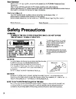 Preview for 2 page of Toshiba TP50H50 Owner'S Manual