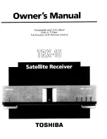 Toshiba TRX-15 Owner'S Manual preview