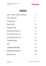 Предварительный просмотр 2 страницы Toshiba TS608 Service Manual