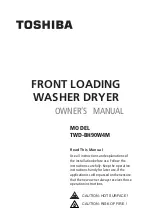 Preview for 1 page of Toshiba TWD-BH90W4M Owner'S Manual