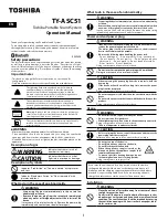 Preview for 1 page of Toshiba TY-ASC51 Operation Manual