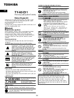 Preview for 24 page of Toshiba TY-ASC51 Operation Manual