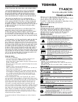 Preview for 29 page of Toshiba TY-ASC51 Operation Manual