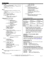 Preview for 2 page of Toshiba U205-S5002 Specifications