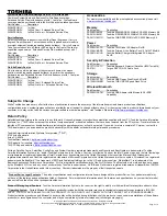 Preview for 3 page of Toshiba U205-S5002 Specifications