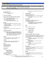 Preview for 1 page of Toshiba U205-S5068 Specifications