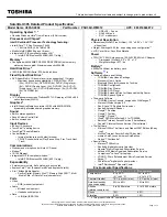 Preview for 1 page of Toshiba U305-S2804 Specifications