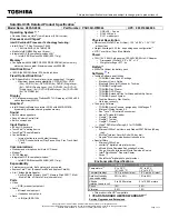 Preview for 1 page of Toshiba U305-S2806 Specifications