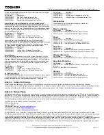 Preview for 2 page of Toshiba U305-S5097 Detailed Product Specification