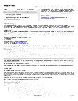 Preview for 2 page of Toshiba U405-S2856 Specifications