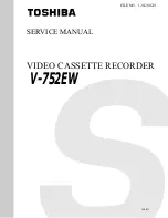 Toshiba V-752EW Service Manual preview