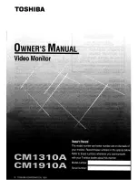 Toshiba Video Monitor CM1310A Owner'S Manual preview