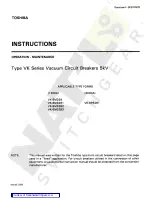 Preview for 1 page of Toshiba VK Series Instructions Manual