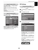 Предварительный просмотр 23 страницы Toshiba VL74* Digital Series Owner'S Manual