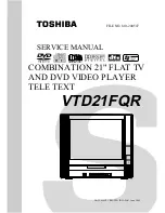 Preview for 1 page of Toshiba VTD21FQR Service Manual