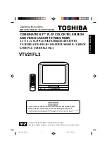 Preview for 1 page of Toshiba VTV21FL3 Operating Instructions Manual