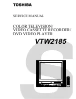 Предварительный просмотр 1 страницы Toshiba VTW2185 Service Manual