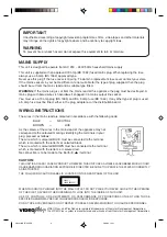 Preview for 2 page of Toshiba VTW2186 User Manual