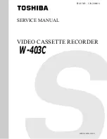 Preview for 2 page of Toshiba W-403C Service Manual