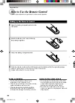 Предварительный просмотр 10 страницы Toshiba W-415 Owner'S Manual