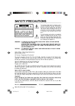 Preview for 2 page of Toshiba W-627 Owner'S Manual