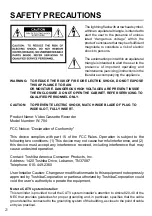 Preview for 5 page of Toshiba W-701 Service Manual