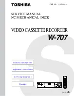 Toshiba W-707 Service Manual preview