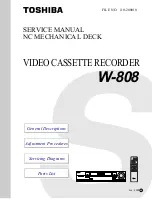 Toshiba W-808 Service Manual preview