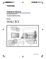 Preview for 1 page of Toshiba WAL13CS Operation Manual