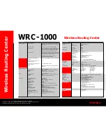 Предварительный просмотр 1 страницы Toshiba WRC-1000 Specifications