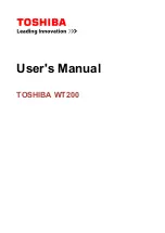 Toshiba wt200 User Manual preview