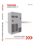 Preview for 1 page of Toshiba WX9 ASD Installation & Operation Manual