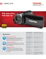 Toshiba X200 Specifications preview