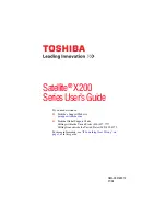Preview for 1 page of Toshiba X200 User Manual