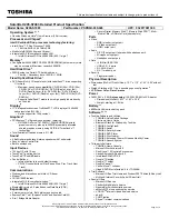 Preview for 1 page of Toshiba X205-S7483 Specifications