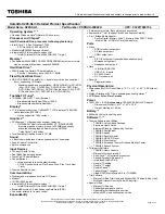 Preview for 1 page of Toshiba X205-SLi3 Specifications