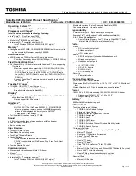 Preview for 1 page of Toshiba X205-SLi6 Specifications