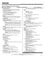 Preview for 1 page of Toshiba X305-Q705 Specifications